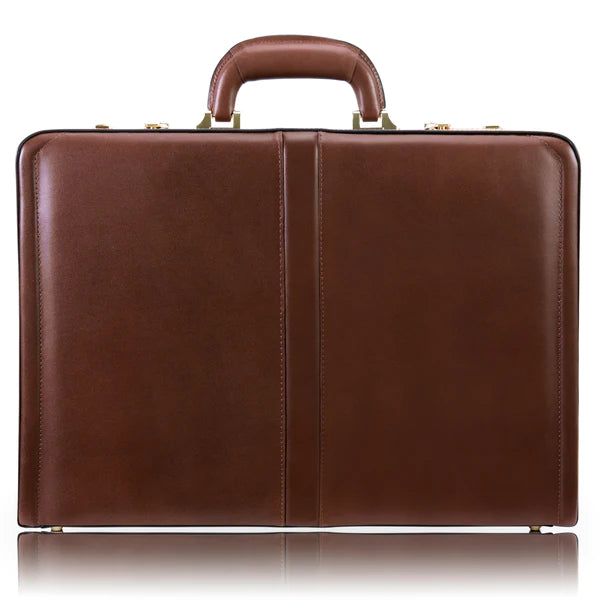 McKlein- REAGAN 3.5” Leather Attaché Briefcase