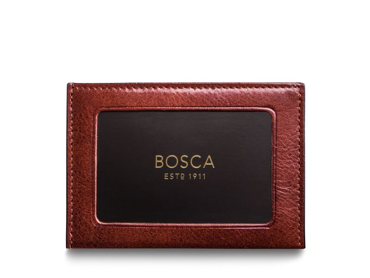 Bosca Leather Weekend Wallet Cognac
