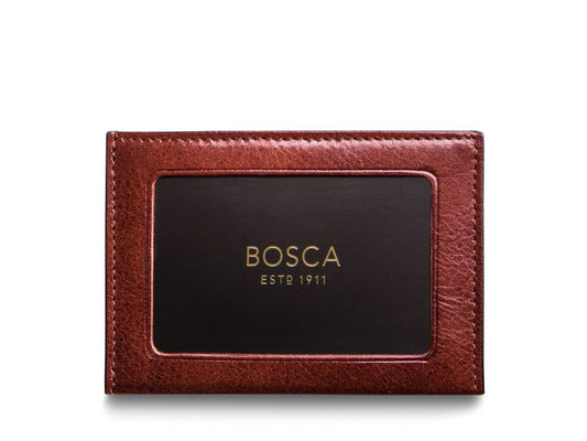 Bosca Leather Weekend Wallet Cognac