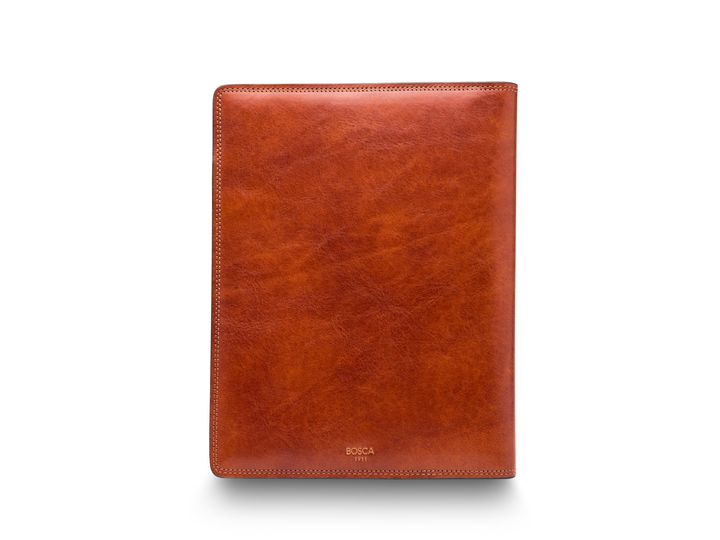 Bosca Large Leather Journal Padfolio (Amber)