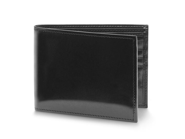 Bosca Bifold Leather Wallet With ID Flap Black