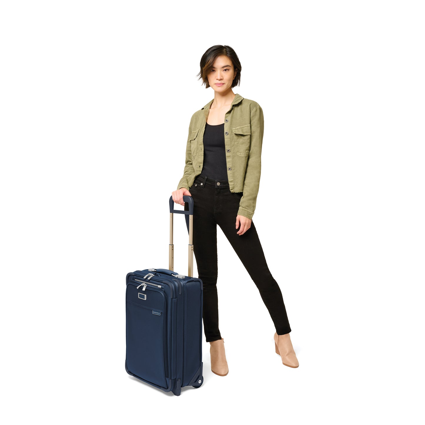 Briggs & Riley Baseline 22” Essential Softside 2-Wheel Carry-On with Suiter (Free Monogram)- BLU122CX
