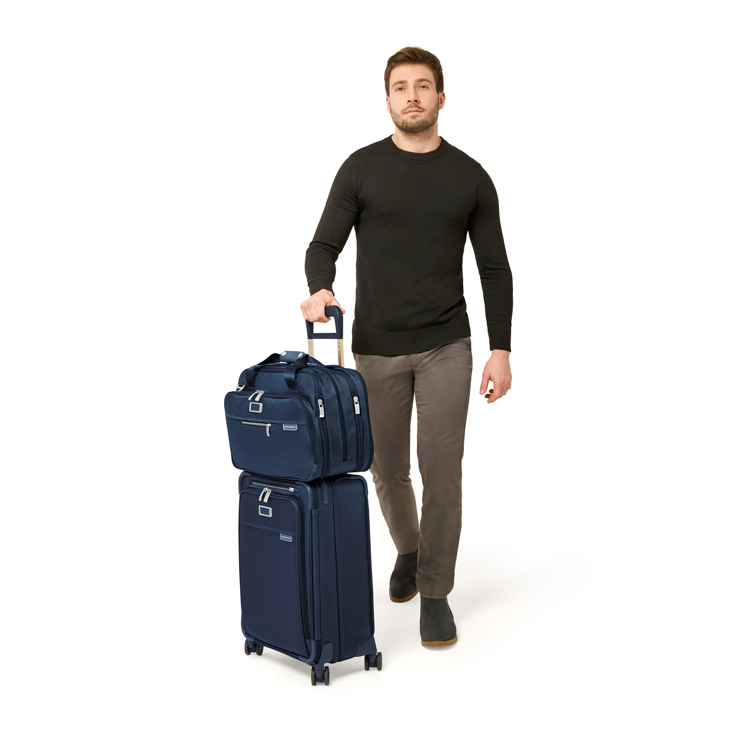 Briggs & Riley Baseline Essential 22" Carry-On Softside Spinner with Suiter (Free Monogram)- BLU122CXSP