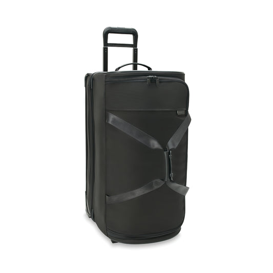 Briggs & Riley Baseline 27” Checked 2-Wheeled Medium Duffle (Free Monogram)- BLUWD127 Black