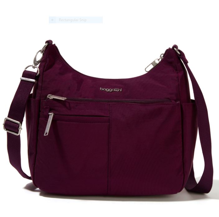 Baggallini Securtex® RFID Anti-Theft Free Time Crossbody Bag Mulberry