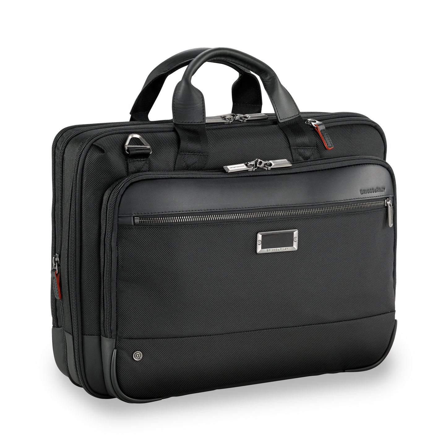DISCONTINUED- Briggs & Riley @WORK Collection Expandable Zippered Briefcase- KB425X Black