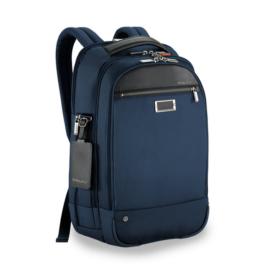 DISCONTINUED Briggs & Riley @WORK Collection Medium Backpack With Laptop Compartment- KP422-5/4 Navy Black