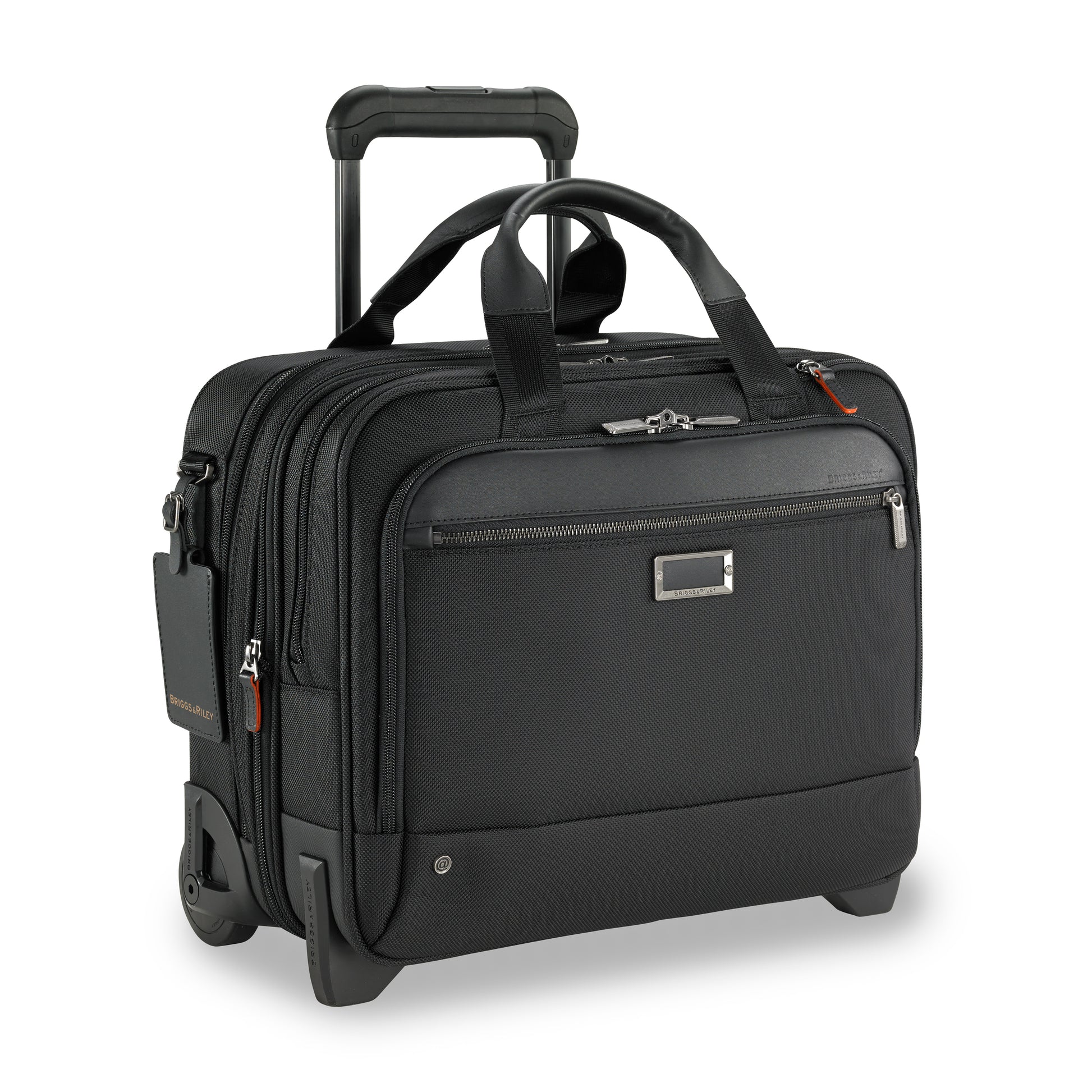 DISCONTINUED- Briggs & Riley @WORK 15” 2-Wheel Expandable Briefcase (Free Monogram)- KR420X Black
