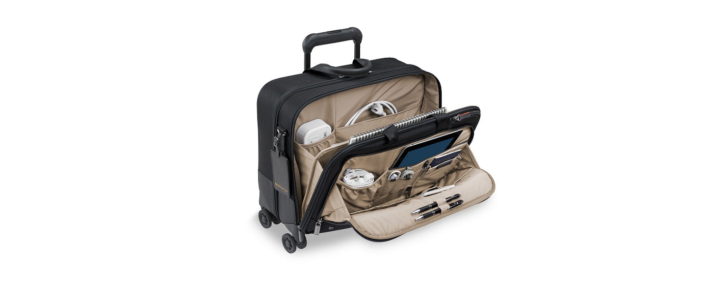 DISCONTINUED- Briggs & Riley @WORK Collection Softside Large Spinner Zippered Briefcase (Free Monogram)- KR430SP