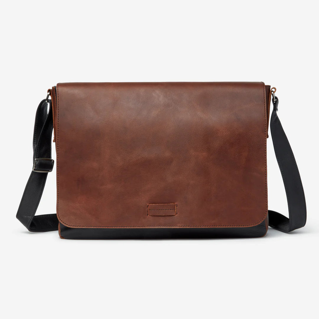 Osgoode Marley Leather Malachi Messenger Bag- 4043 Black