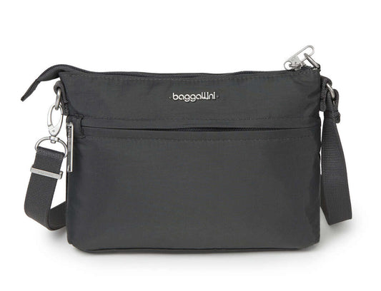 Baggallini Securtex® Anti-Theft Memento RFID Crossbody Bag Black
