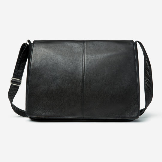 Osgoode Marley Leather Messenger Bag- 6008 Black