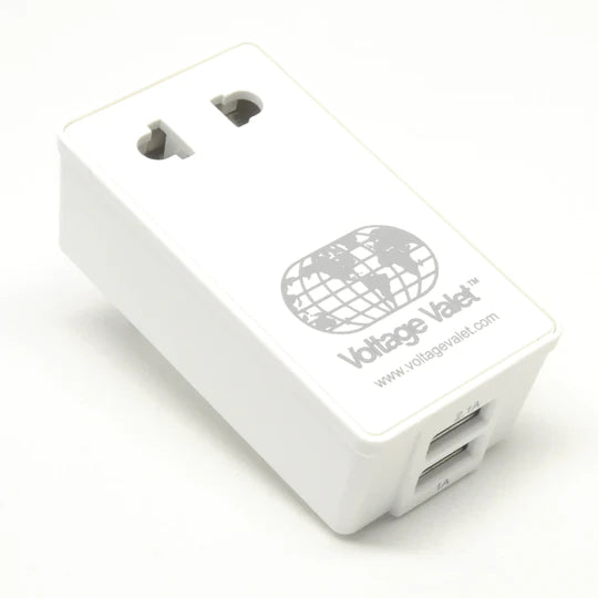 Voltage Valet Nongrounded Adapter Type A with USB White