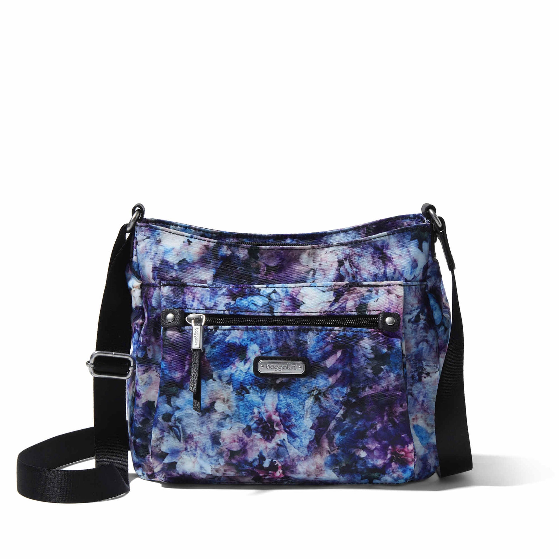 Baggallini Uptown Bagg/Purse With RFID Phone Wristlet Black Opal