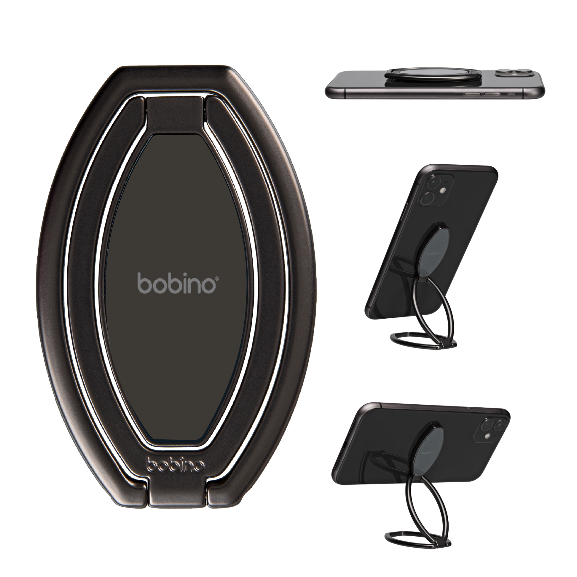 Bobino - KickFlip - Phone Stand Black