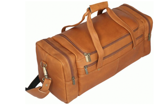David King- 20” CLASSIC Leather DUFFLE (SKU 301) Tan