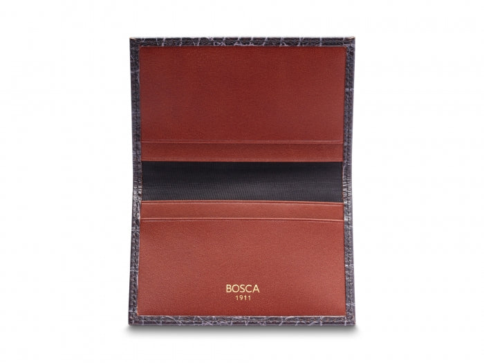 Estuche para tarjetas de visita de cuero Bosca VINTAGE CROCCO