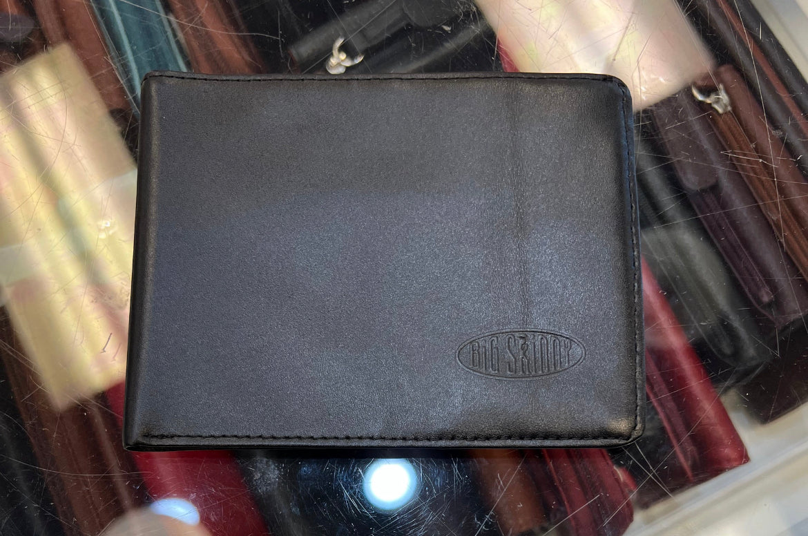 Big Skinny RFID Blocking Leather Super Skinny Bifold Wallet