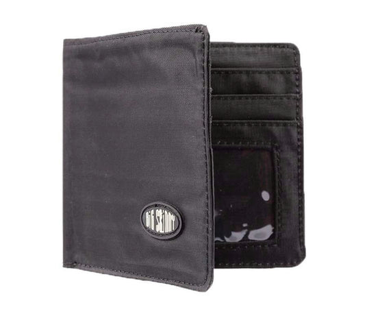 Big Skinny RFID Blocking World w/ Zipper Bifold Wallet Black