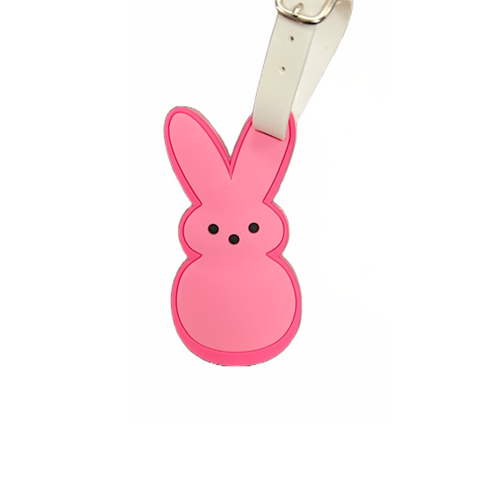 Pink Bunny Mini Luggage Tag