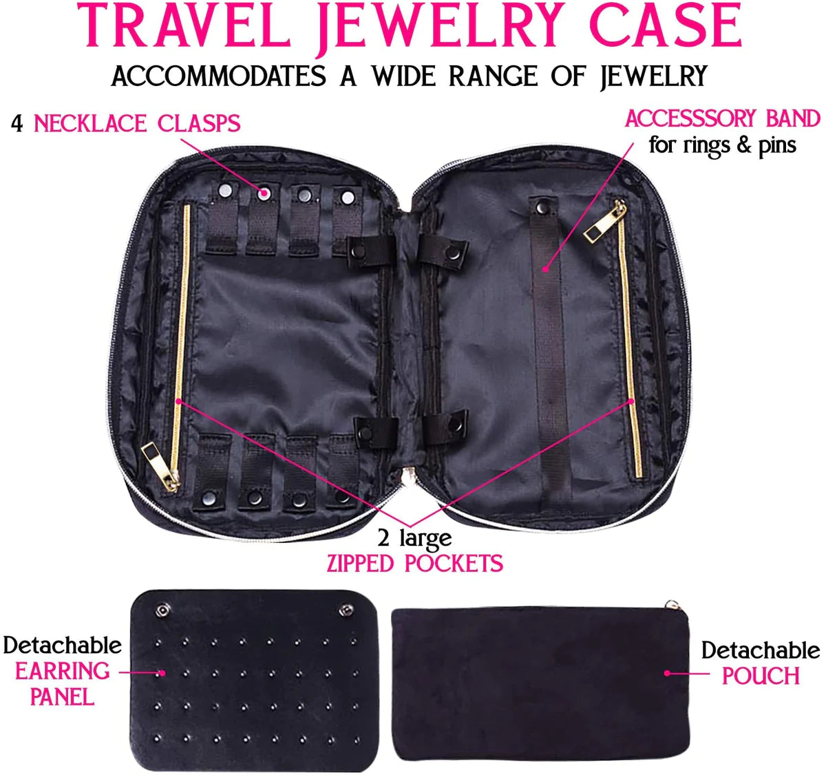 Ms. J Travel Jewelry Organizer- Tangle-Free Necklaces