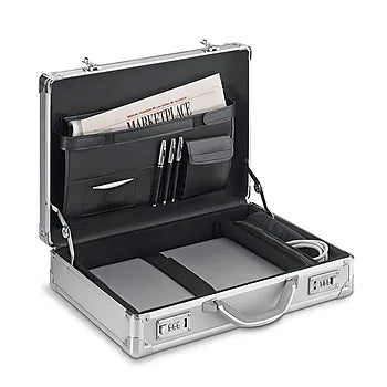 Solo Fifth Avenue Attache Hardsided Briefcase (Silver)