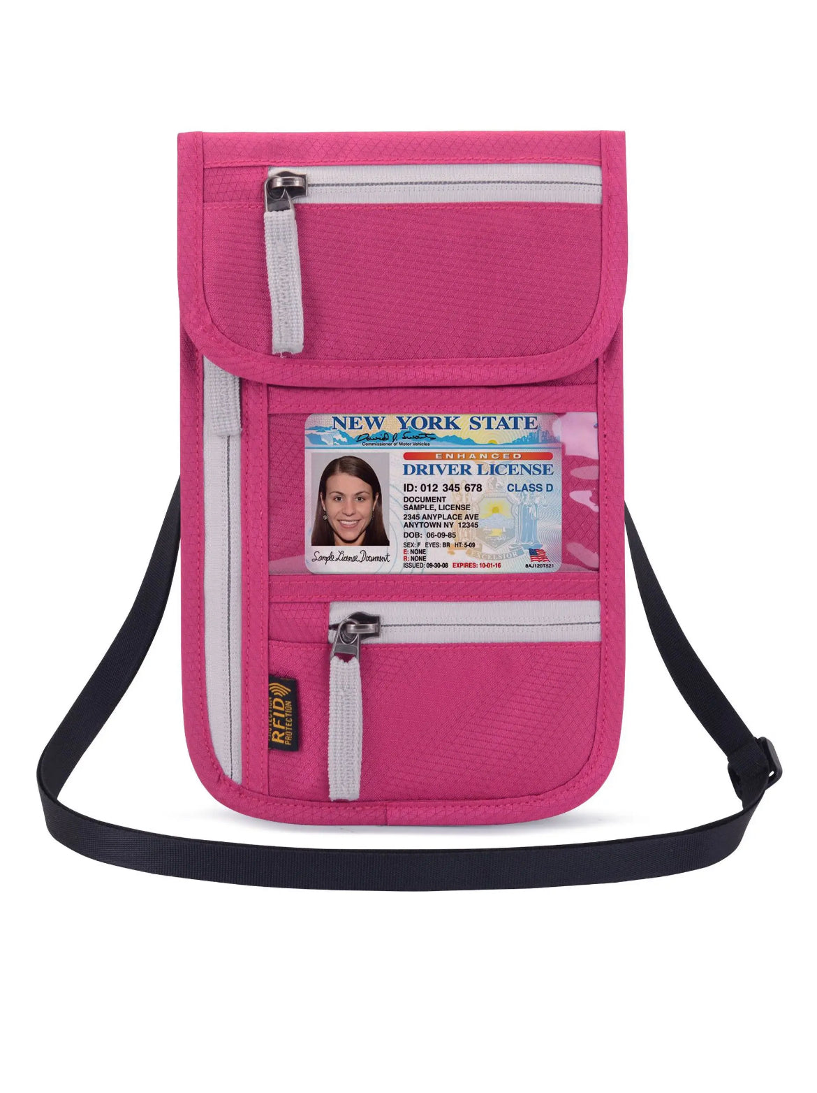 On Sale- Slim RFID Blocking Hidden Passport Neck/Crossbody Wallet