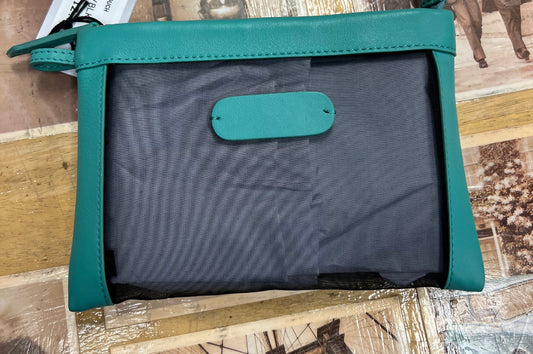 ili New York Small Mesh Pouch (Turquoise/Black)