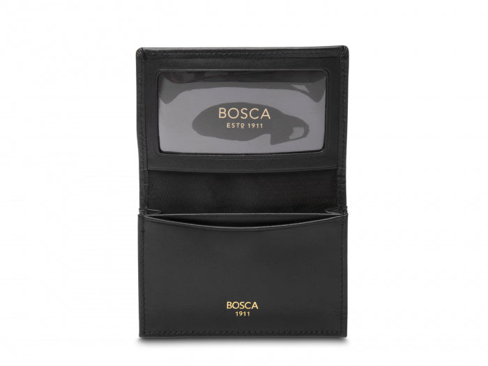 Bosca Saffiano Full Gusset Leather Wallet Black