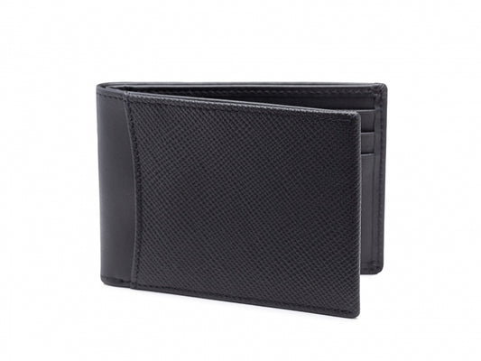 Bosca Saffiano RFID Hall Pass Leather Wallet (Black) Black