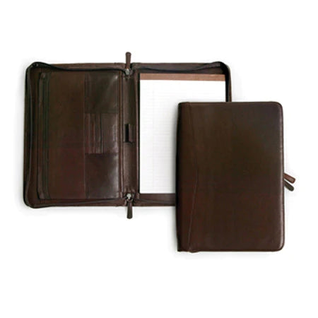Osgoode Marley Zippered File Padfolio- 1810 Espresso