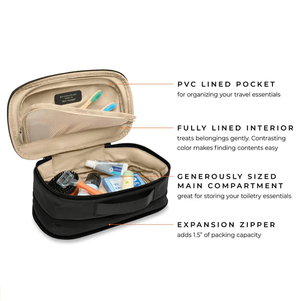 Briggs & Riley Baseline Expandable Essentials Toiletry Kit (Free Monogram)- BL115X
