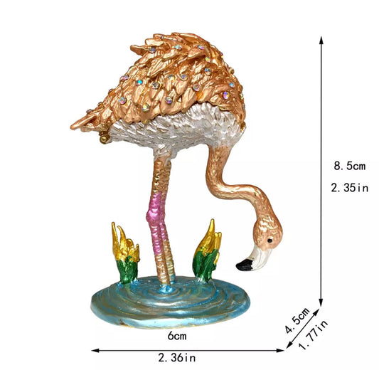 Ring/Trinket Treasure Keeper- Flamingo