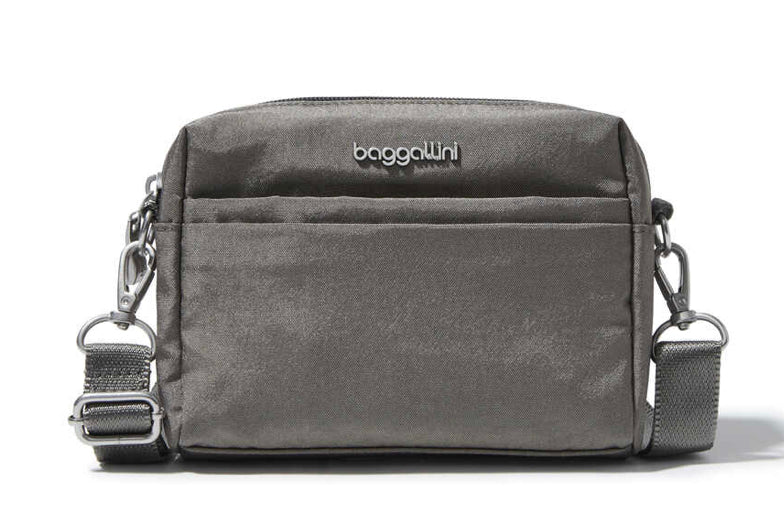 Final Sale- Baggallini 2-in-1 Convertible Belt Bag Sterling Shimmer