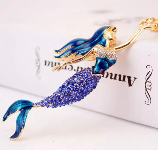Mermaid Key Ring/Bag Charm Blue