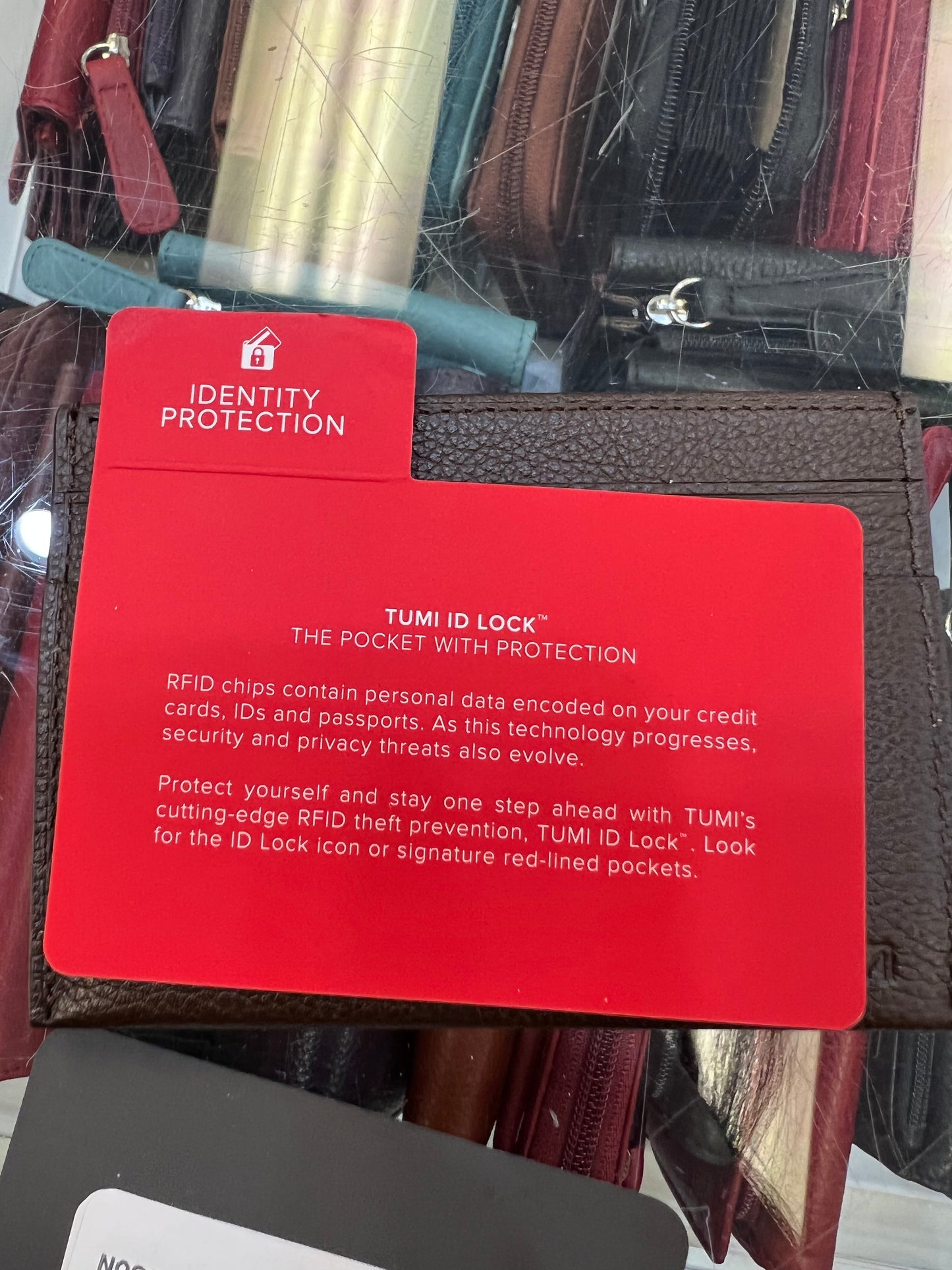 On Sale- TUMI Nassau RFID Money Clip Leather Wallet (Dark Brown Textured)