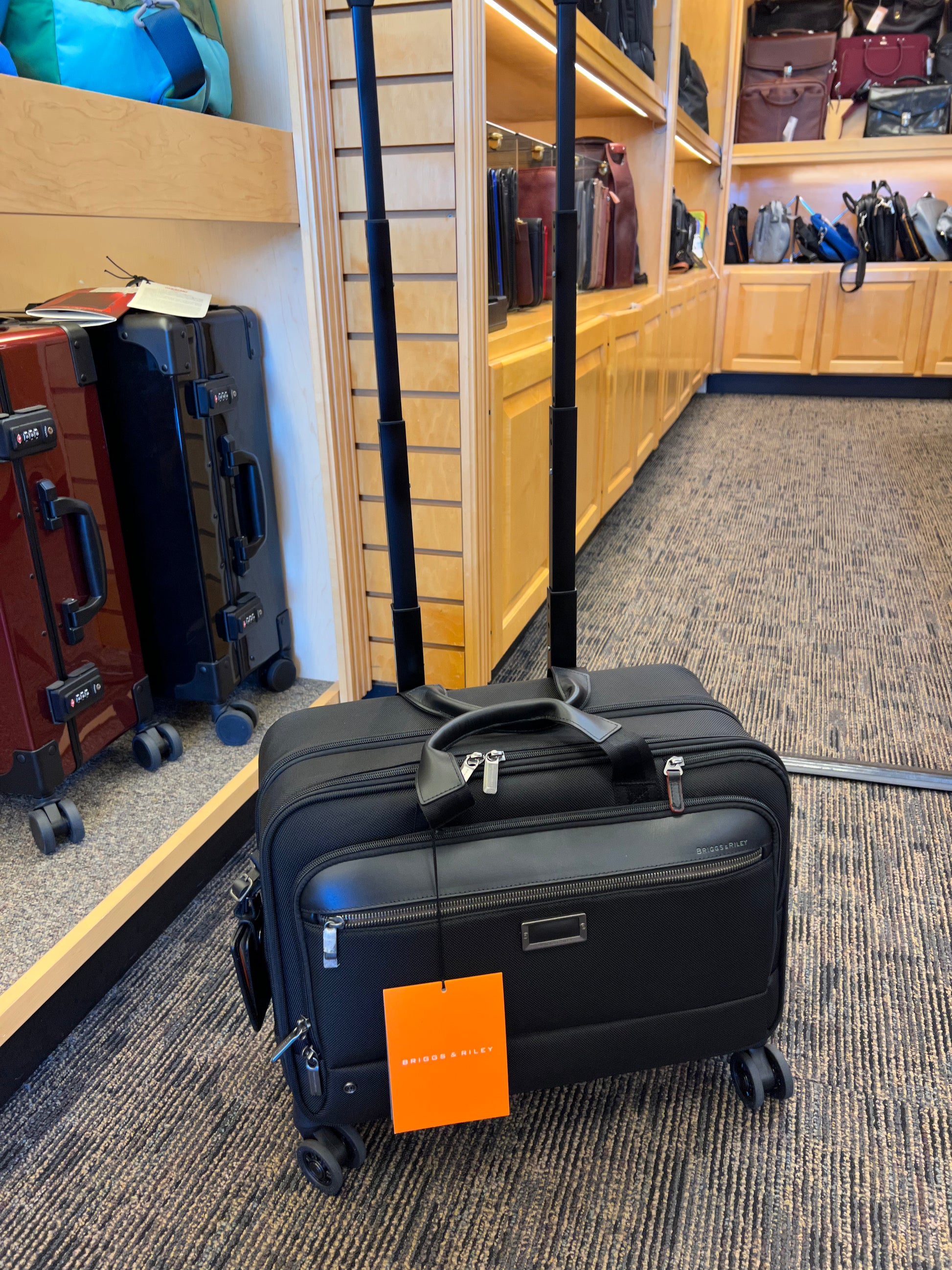 DISCONTINUED- Briggs & Riley @WORK Collection Softside Large Spinner Zippered Briefcase (Free Monogram)- KR430SP