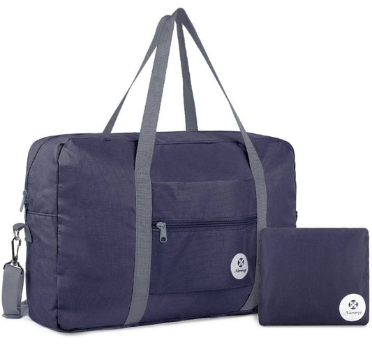 Foldable/Packable Carry-On Tote- $15 Dark Blue