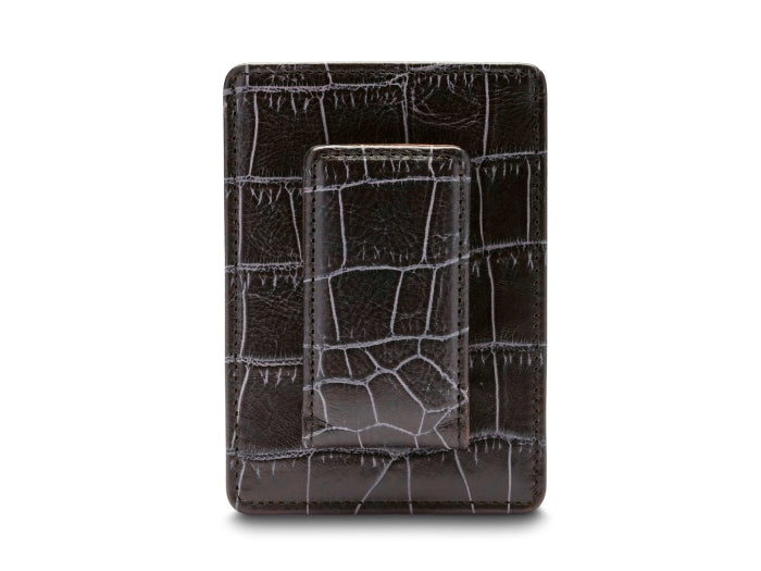 Bosca VINTAGE CROCCO Leather Deluxe Front Pocket Wallet