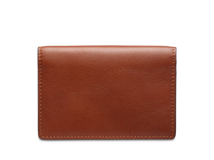 BOSCA Navayo Italia Leather Calling Card Case wallet Light Brown