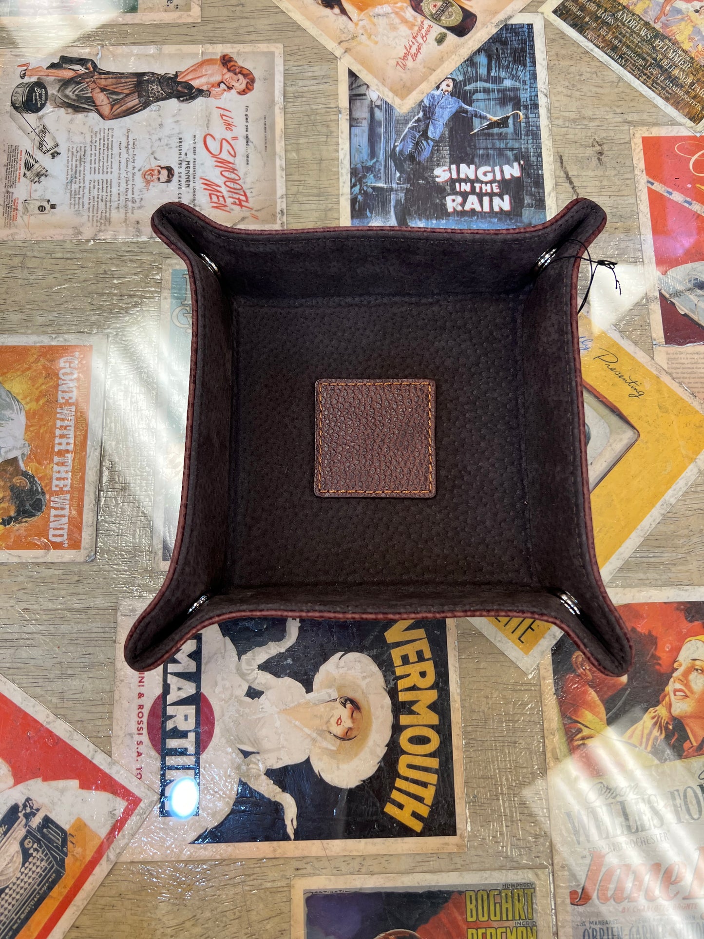 Vaquetta Leather Snap Valet Tray