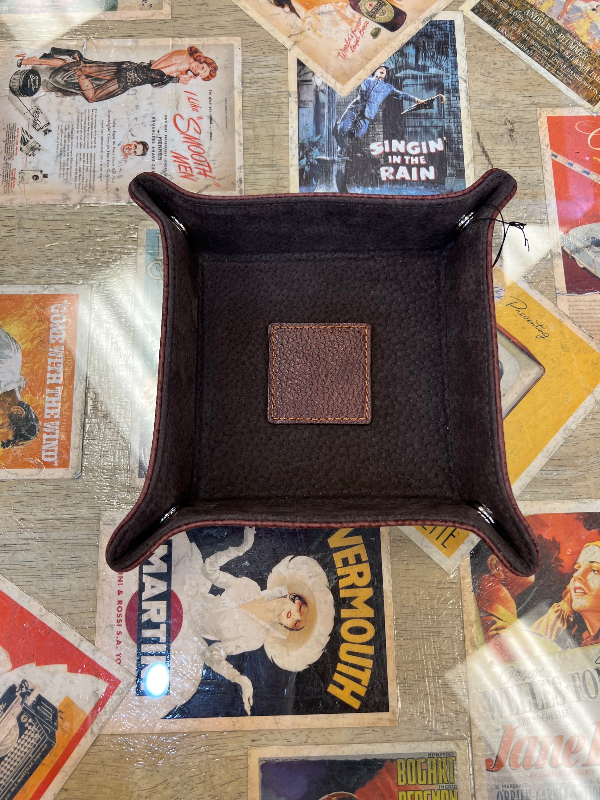 Vaquetta Leather Snap Valet Tray