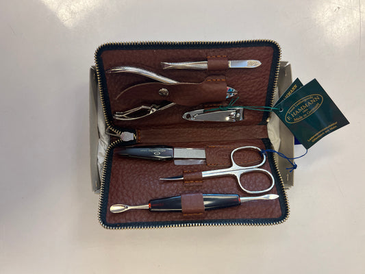 On Sale- F. Hammann Finest Leather Goods Gaucho Manicure Set (made in Germany)