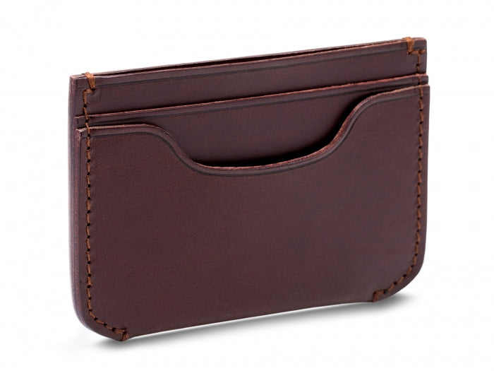 Bosca Italio Card Case Leather Wallet Dark Brown