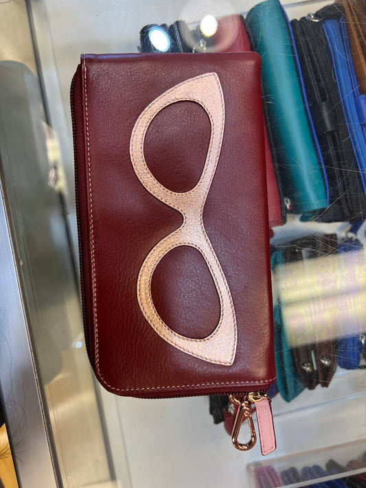 ili New York Large Leather Glasses Case- 6200