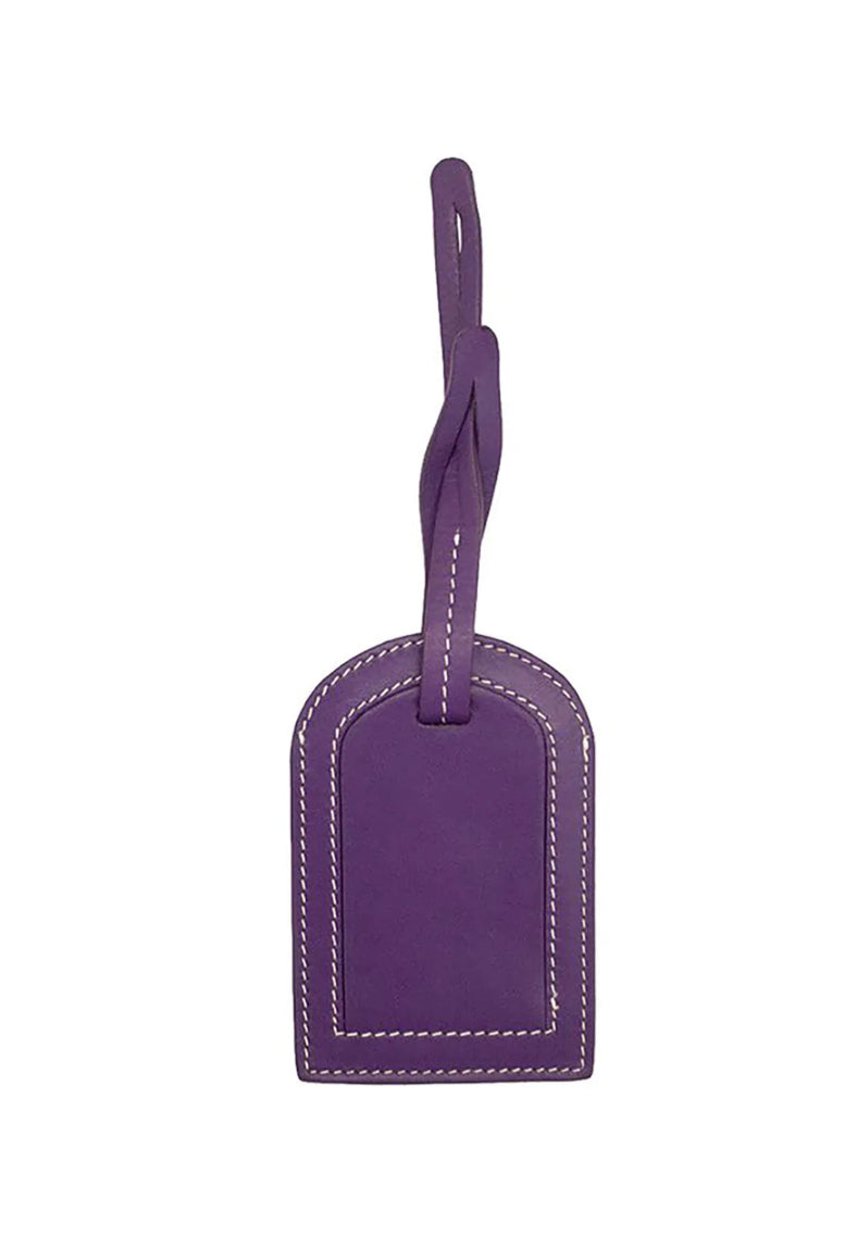 ili New York Slim Leather Luggage Tag (Purple) Purple