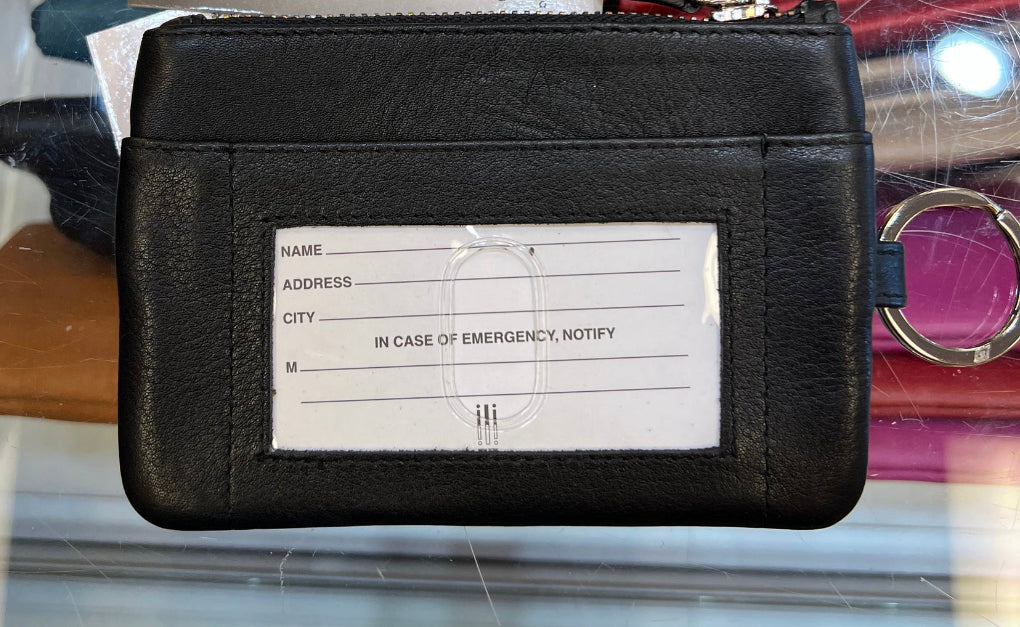 ili New York RFID Leather Coin Purse Wallet- 6457