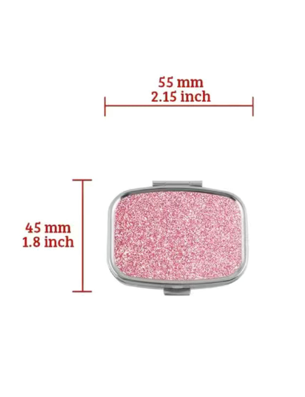 Compact Sparkle Pill Case- $3.99