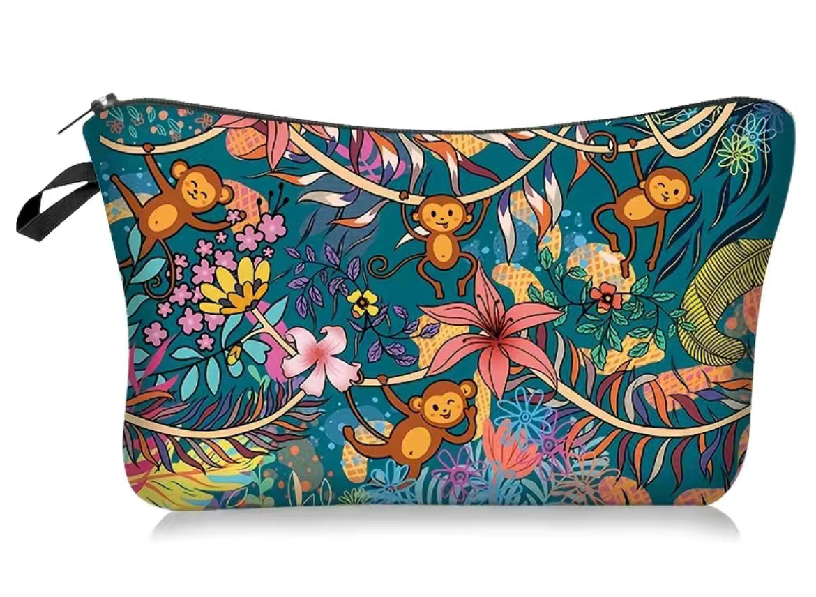 Zippered Pouch Monkey