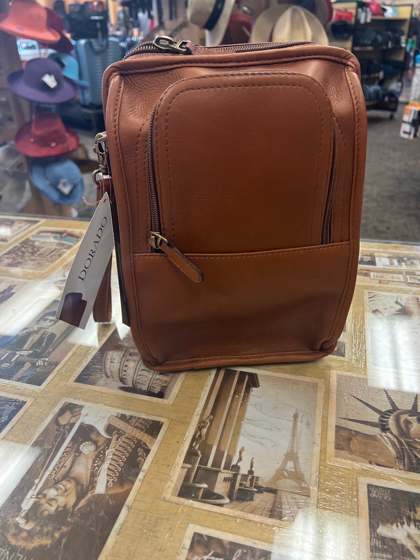 Leather Travel Tote Tan